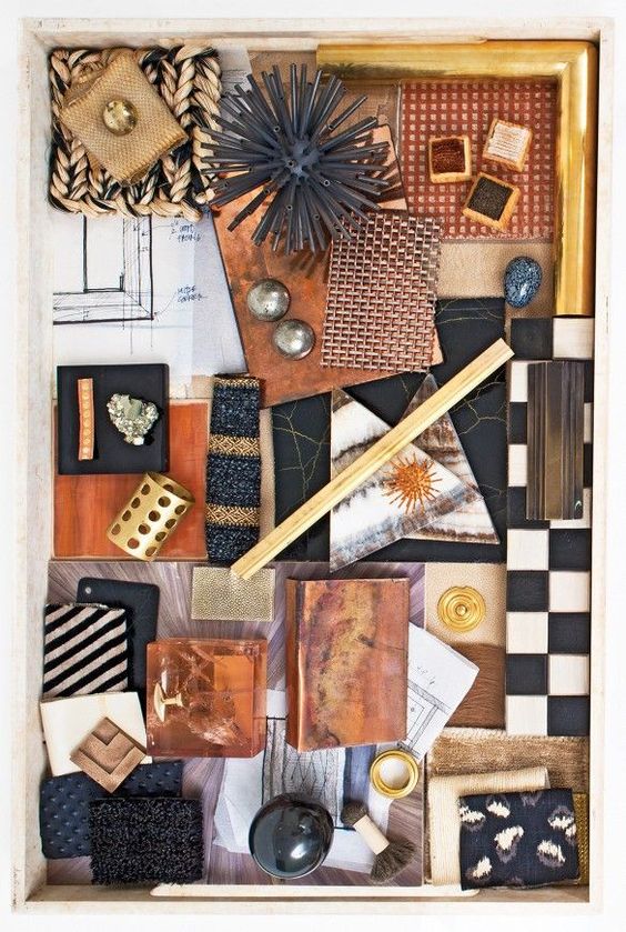 Inspiration from Kelly Wearstler's mood trays
