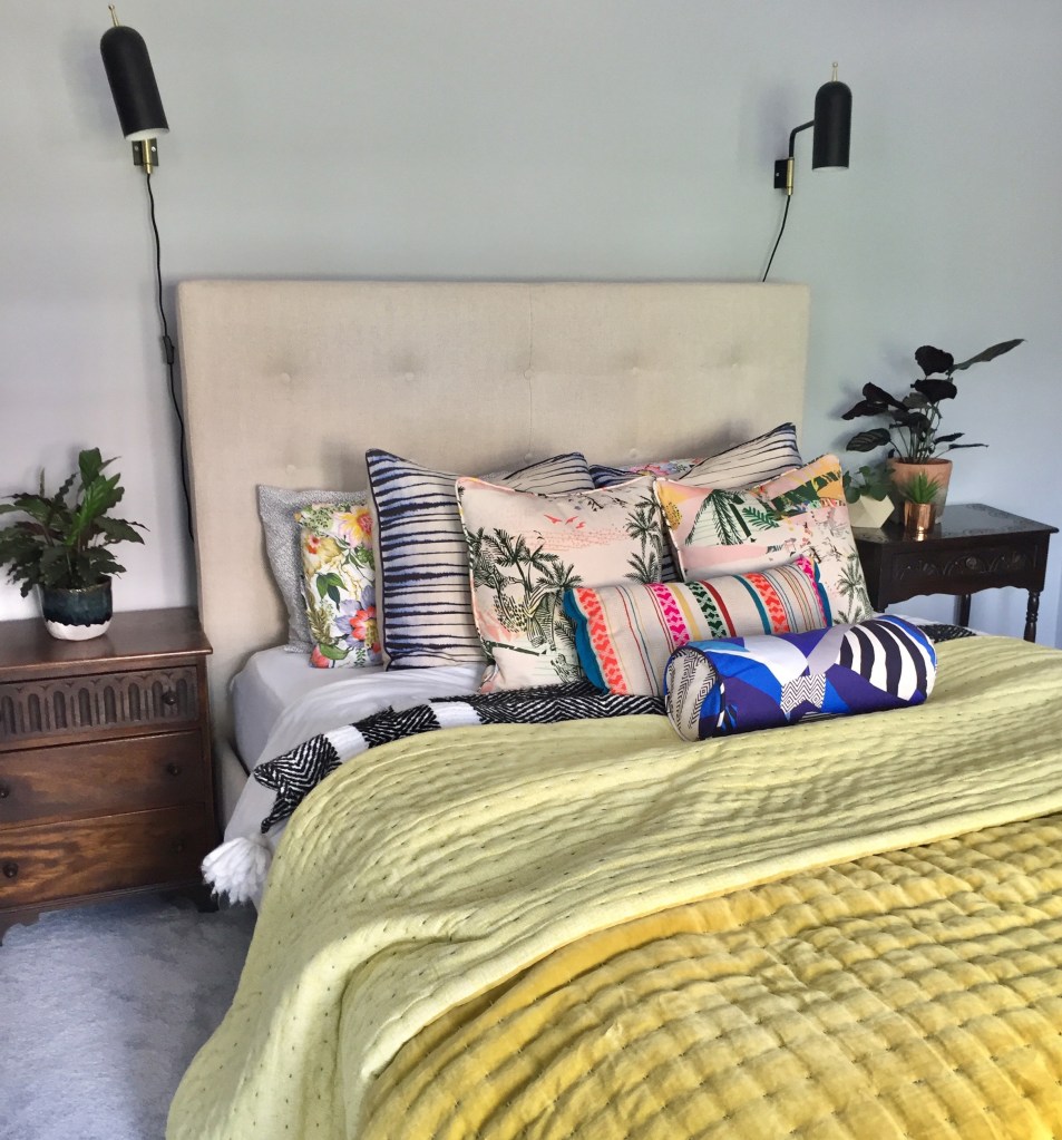 kitty_mccall_colourful_bedroom_bespoke_cushions