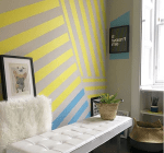 Liznylon_yellow_stripes_wall_mural