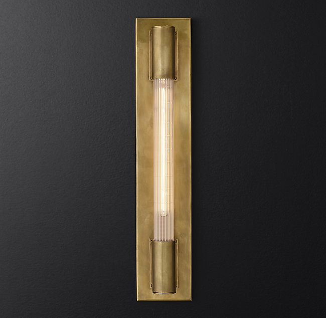 RHModern_Massenet_Sconce_with_reeded_glass_and_brass