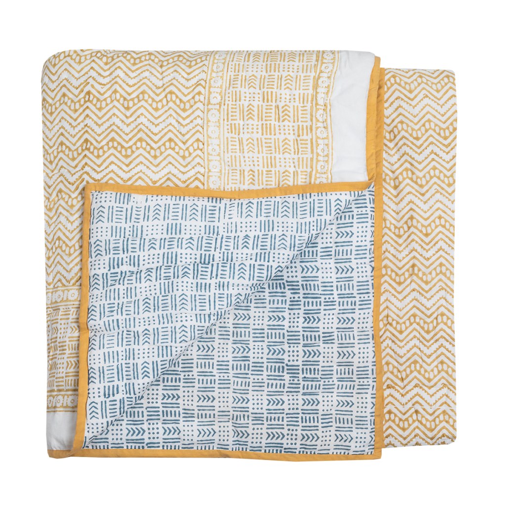 Wicklewood-Wave Kahala Quilt_Hand Block Printed