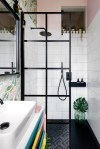 Liznylon_bathroom_luxe_shower_black_frame_shower_screen_white_tiles