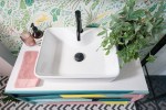 Liznylon_bathroom_upcycled_midcentury_vanity_with_quartz_top_colourful_wallpaper