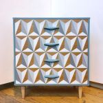 HappyRetroFurniture_uses_CraigandRose_paints_geometric_design_upcycle