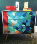 HappyRetroFurniture_painted_midcentury_dresser_in_red_and_blues