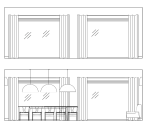 Liznylon_Auto_CAD_elevation_wishbone_chairs_pendant_lamps_and_curtains
