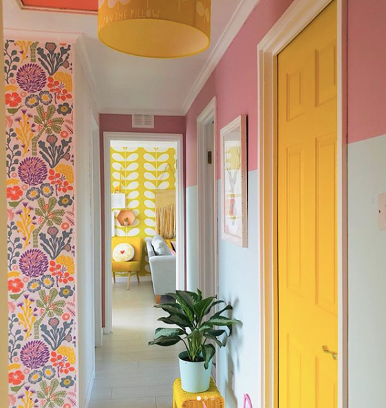 Rachel_Henderson_Studio_bright_hallway_with_fun_paint_effect