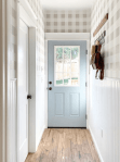 The_Foothill_Farmhouse_light_bright_hallway_with_paneling_and_wallpaper