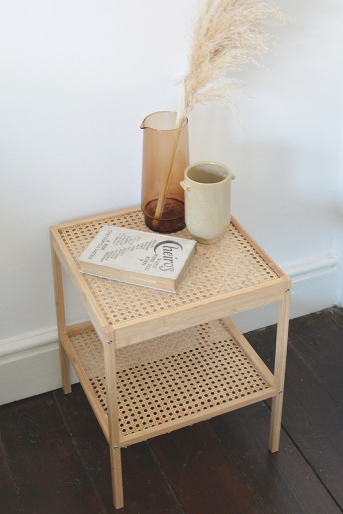 rattan bedside table ikea hack_by_burkatron