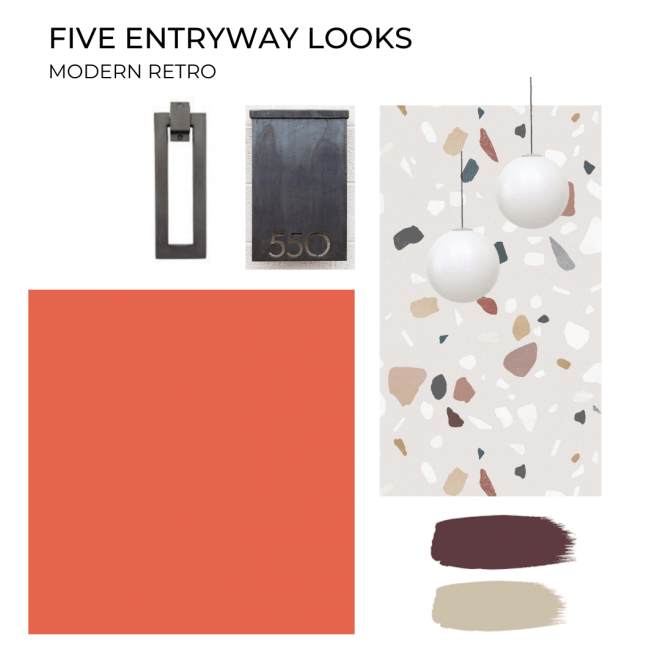 Liznylon-five-entryway-looks-modern-retro-with-terazzo-feature