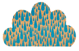 Bombay-Duck-cloud-shaped-doormat-with-rain-drops-coir