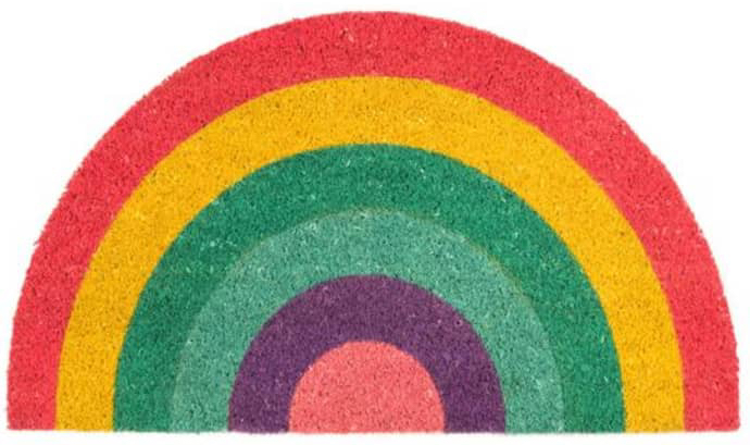 Trouva-colourful-semi-circle-Rainbow-Doormat-by-Fisura